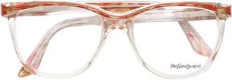Saint Laurent Pre-owned Acetate sunglasses - Dames - Vintage Accessoires - Oranje - ONE Size - Vintage