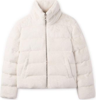 Noize Marina Faux Fur Puffer Jacket in Off White at Nordstrom Rack, Size Xx-Large
