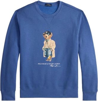 Polo Ralph Lauren Hoodies & sweatvesten, Heren, Blauw, M, Katoen, Polo Bear Fleece Sweatshirt