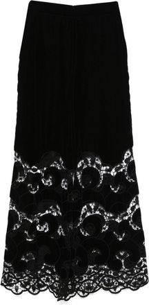 Elie Saab velvet trousers - Black