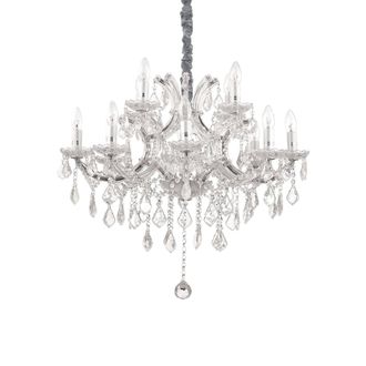 Netlighting Napoleon 12 Light Pendant Light Chrome in Grey
