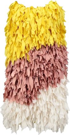 Gianluca Capannolo Abito corto con frange - Giallo