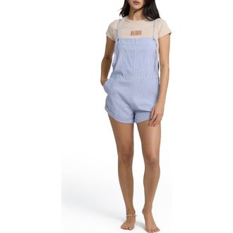 Billabong Wild Pursuit Short Overalls in Twilight Blue at Nordstrom, Size X-Small
