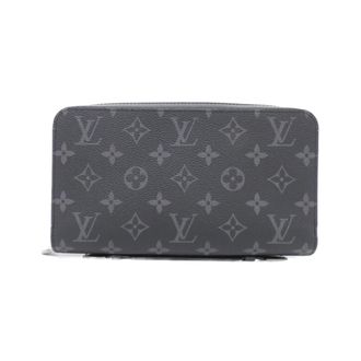 Louis Vuitton Black Coated Canvas Long Wallet (Bi-Fold) (Pre-Owned)