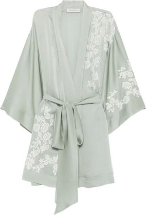 Carine Gilson Badjas met kanten detail - Groen