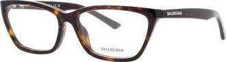 Balenciaga Ladies Brown Oval Eyeglass Frames Balenciaga-Bb0406O-002-59