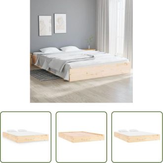 vidaXL Letto in legno - Giroletto senza Materasso in Legno Massello 160x200 cm