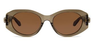 Bulgari BV40007I 48E Womens Sunglasses Brown Size 52