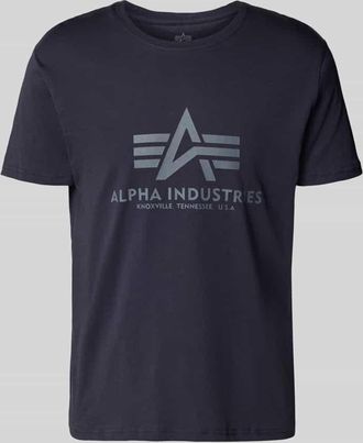 Alpha Industries Alpha Industries T-Shirt mit Label-Print in Dunkelblau, Größe XXL