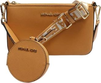 Michael Kors Pre-owned Cross Body Bags, female, Orange, Size: ONE SIZE Pre-owned Leather Crossbody Bag