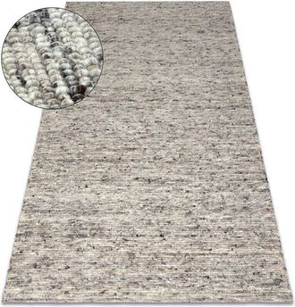 RugsX Rugsx - nepal 2100 natural grey - woolen, double-sided, natural grey 300x400 cm
