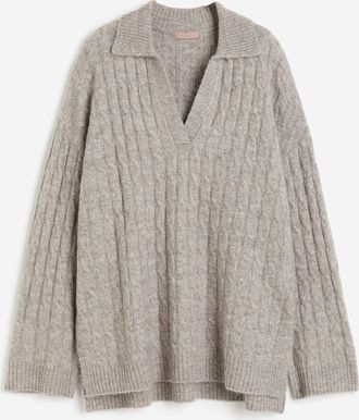 H&M Pullover mit Zopfmuster - Brown