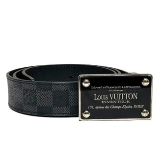Louis Vuitton Pre-owned Belts, male, Black, Size: ONE SIZE Pre-owned Ceinture Invent Belt