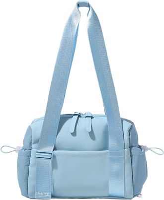 Generic BASSO DUFFE DOMENA FOR TRAVEL, LOW DUFFEL, Separate Wet Dry Gym Bag, Multiple Compartments Weekender Night Package, Sports Storage Organizer, blue, Fa