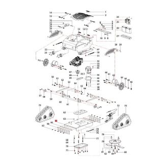 Blue Bird Placa De Soporte Del Motor Orignale Bluebird Picadora De Hierba Fm 23-53 3020100110130