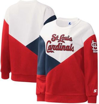 Starter Womens Starter White/Red St. Louis Cardinals Shutout Pullover Sweatshirt at Nordstrom, Size X-Small