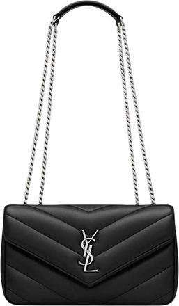 Saint Laurent Black Loulou Small Shoulder Bag