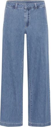 MY ESSENTIAL WARDROBE Wijde Blauwe Jeans - Dames - Loose Fit Jeans - Blauw - M L32 - Jeans