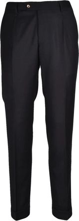 Lab 001 Black Stretch Virgin Wool Formal Pants