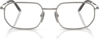 Prada 0pr D51v Geometric Rounded Metal Frame Eyeglasses