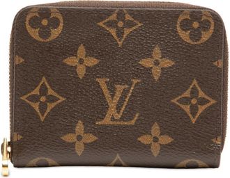 Louis Vuitton Brown Pvc Leather Long Wallet (Bi-Fold) (Pre-Owned)