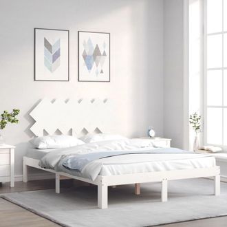 vidaXL Vidaxl - Estructura De Cama Sin Colch&oacute;n Madera De Pino Blanca 120x200 Cm