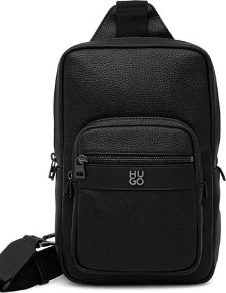 HUGO BOSS Borsa messenger con zip - Nero