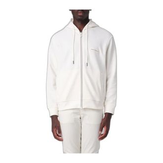 A|X Armani Exchange Felpa con zip e logo - - Sweatshirts & Hoodies - Uomo - Beige - M