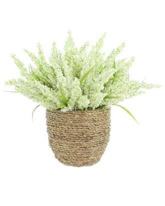 Creative Displays Inc. Handmade Faux Heather In Strawgrass Pot