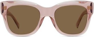 Givenchy City 53mm Geometric Sunglasses in Shiny Pink /Brown at Nordstrom