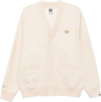 Aape By A Bathing Ape Felpa con applicazione logo e bottoni - Toni neutri