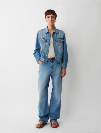 Calvin Klein Mens 05 Low Rise Wide Leg Jeans - Blue - 30W x 34L