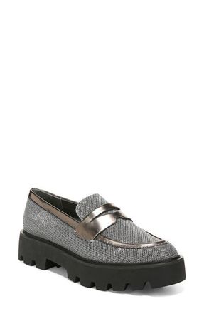 Franco Sarto Balin Platform Penny Loafer in Pewter at Nordstrom, Size 7.5