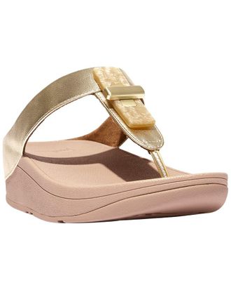 FitFlop FitFlop Fino Resin Lock Leather Toe Post Sandal