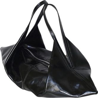 Generic Womens Retro PU Leather Shoulder Bag, Lazy Style Soft Leather Shoulder Bag, Large Capacity Commuting Handbags(Black)