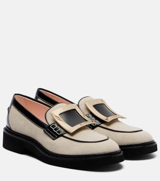 Roger Vivier Viv Rangers leather-trimmed loafers