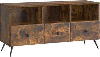 vidaXL Mueble De Tv Con Caj&oacute;n Roble Ahumado 102 X 34,5 X 50 Cm Vidaxl