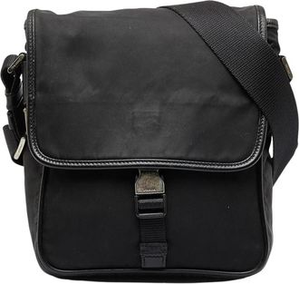 Prada Pre-owned Tessuto Crossbody Bag - Dames - Vintage Schoudertas - Zwart - ONE Size - Nylon - Vintage