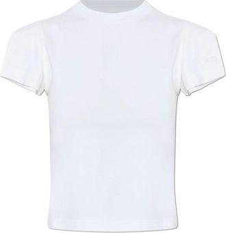VETEMENTS Cropped T-Shirt - Dames - T-shirts - Wit - S - Katoen - Tops