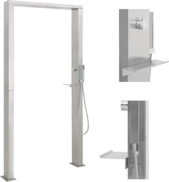 vidaXL Vidaxl - Ducha De Exterior De Acero Inoxidable Chorro Doble