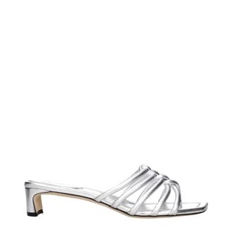 Jimmy Choo London Carmel Damess Leren sandalen zilver