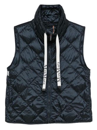 Max Mara quilted sleeveless jacket - Blue