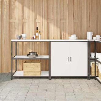 vidaXL Juego De Almacenamiento De Cocina Hattem 2 Uds. Blanco Vidaxl