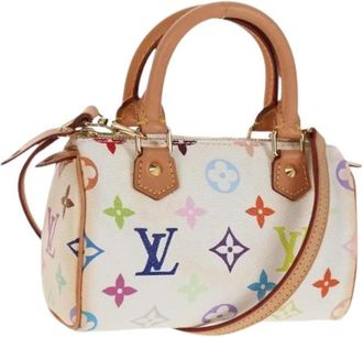 Louis Vuitton Pre-owned Canvas Mini Bag - Dames - Vintage Mini Tas - Wit - ONE Size - Vintage