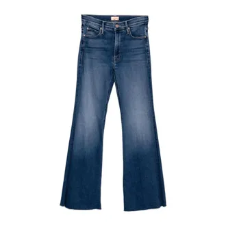 Mother Flared Jeans, female, Blue, Size: W26 The Hustler High Waisted Flare Jeans