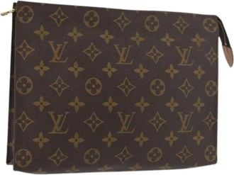 Louis Vuitton Pre-owned Clutches, female, Brown, Size: ONE SIZE Pre-owned Pouch