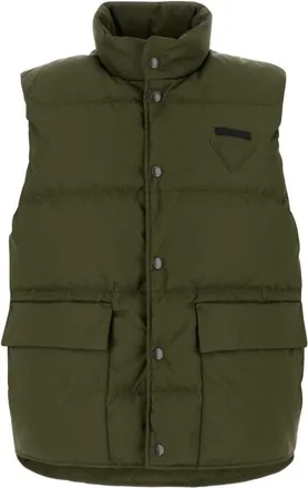Prada Green Puffer Sleeveless Jacket