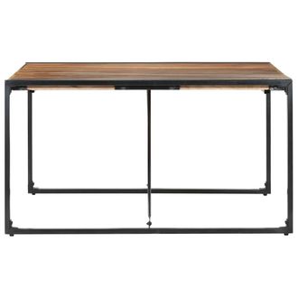 Berkfield Home Beautiful Dining Table 140x140x75 cm Solid Wood with Sheesham Finish in Brown | Size: 140 x 140 x 75 cm
