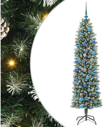 vidaXL Árbol Navideño Artificial Delgado con 300 LED verde y 180 cm vidaXL