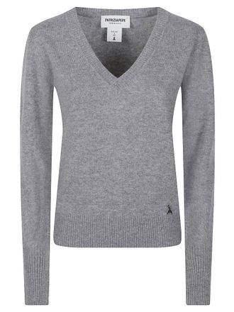Patrizia Pepe Finely Knit V-Neck Cashmere Sweater